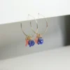 Giulia Letzi + META Jewelry Rainbow Upcycled Hoop Earrings - Blue + Blush