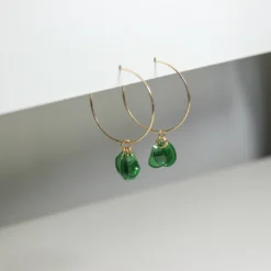 Giulia Letzi + META Jewelry Emma Upcycled Hoop Earrings - Emerald Best Sellers