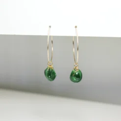 Giulia Letzi + META Jewelry Emma Upcycled Hoop Earrings - Emerald Best Sellers