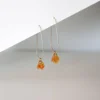 Giulia Letzi + META Jewelry Ginevra Upcycled Drop Earrings - Orange 1 Giulia Letzi + META Jewelry Ginevra Upcycled Drop Earrings - Orange