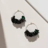 Giulia Letzi + META Jewelry Alice Upcycled Hoop Earrings - Dark Green