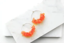 Giulia Letzi + META Jewelry Alice Upcycled Hoop Earrings - Orange