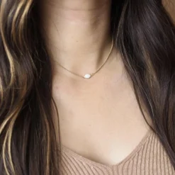 Iron Oxide Gold Flashy Opal Choker