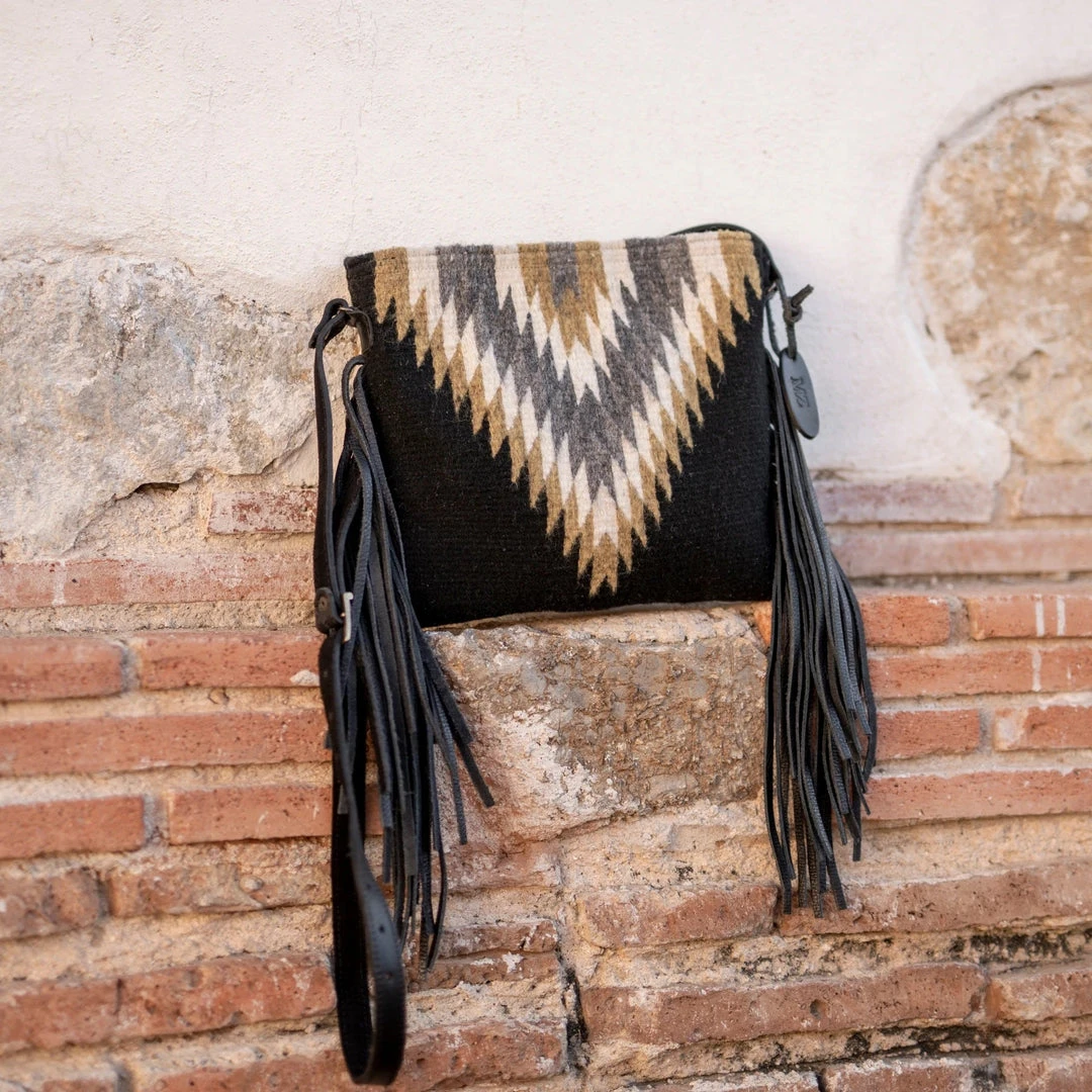 MZ Fair Trade Golden Diamond Wool Fringe Bag Accessories 7 MZ Fair Trade Golden Diamond Wool Fringe Bag Accessories