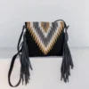 MZ Fair Trade Golden Diamond Wool Fringe Bag Accessories 1 MZ Fair Trade Golden Diamond Wool Fringe Bag Accessories