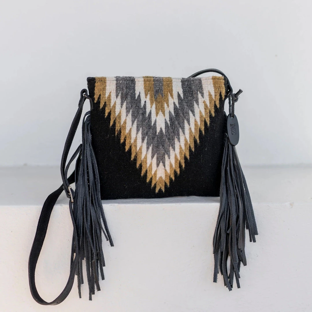 MZ Fair Trade Golden Diamond Wool Fringe Bag Accessories 3 MZ Fair Trade Golden Diamond Wool Fringe Bag Accessories