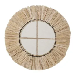 Casa Amarosa Grass Fringe Wall Mirror