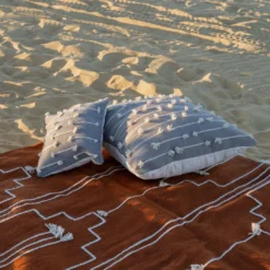 Kiliim Gray Sediments Throw Pillow Cover Home Goods