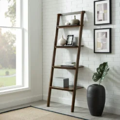 Greenington Currant Leaning Bookshelf - Black Walnut