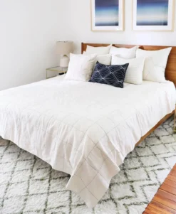 Anchal Home Goods Grid Stitch Quilt Bedding