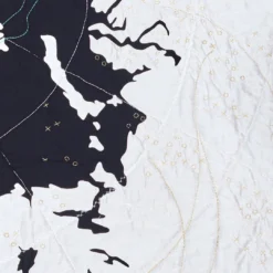 Haptic Lab Arctic Map Throw Quilt Home Goods