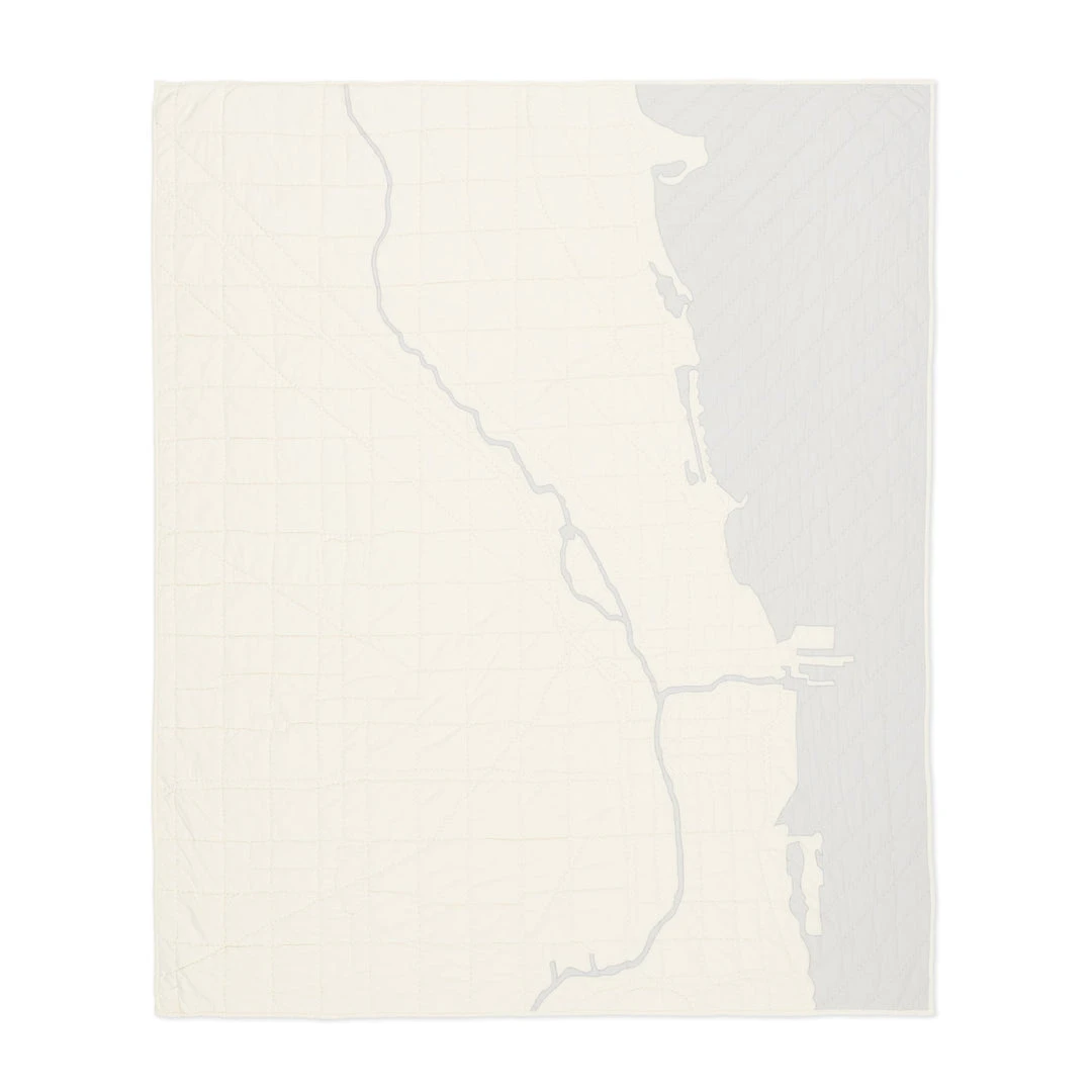 Haptic Lab Home Goods Chicago Map Throw Quilt 3 Haptic Lab Home Goods Chicago Map Throw Quilt