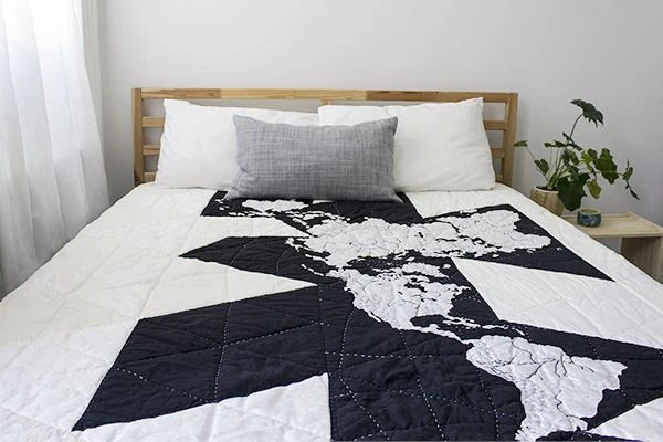 Haptic Lab Home Goods Dymaxion Map Quilt 5 Haptic Lab Home Goods Dymaxion Map Quilt