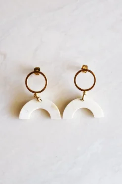 Hathorway Hanh Tinh Icon Horn Post Earrings