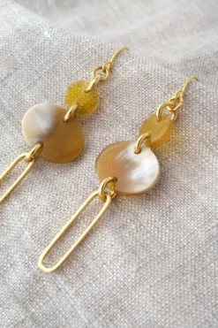 Hathorway Kinh Thanh Horn Drop Earrings - Honey Jewelry