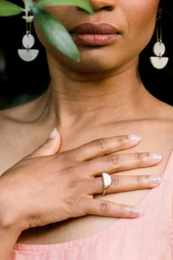 Hathorway Mat Trang Horn Crescent Ring Jewelry