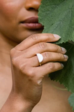 Hathorway Mat Trang Horn Crescent Ring Jewelry