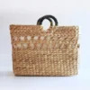 Hathorway Phu Quoc Horn Handle Water Hyacinth Tote Bag Accessories