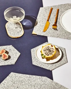 Slash Objects Hex Recycled Rubber Trivet Set - Gris Kitchen + Dining 16 Slash Objects Hex Recycled Rubber Trivet Set - Gris Kitchen + Dining