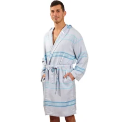 Hilana: Upcycled Cotton Antalya Unisex Turkish Bathrobe - Turquoise Best Sellers
