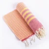 Hilana: Upcycled Cotton Fethiye Upcycled Turkish Towel - Pink