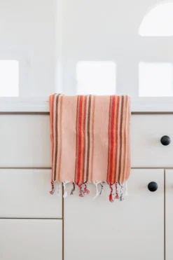 Home & Loft Hudson Turkish Hand Towel - Flame