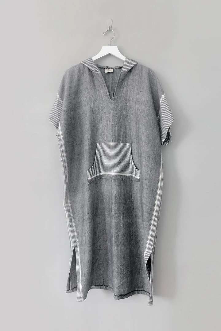 Home & Loft Hudson Turkish Maxi Kaftan - Gray Stripe 3 Home & Loft Hudson Turkish Maxi Kaftan - Gray Stripe