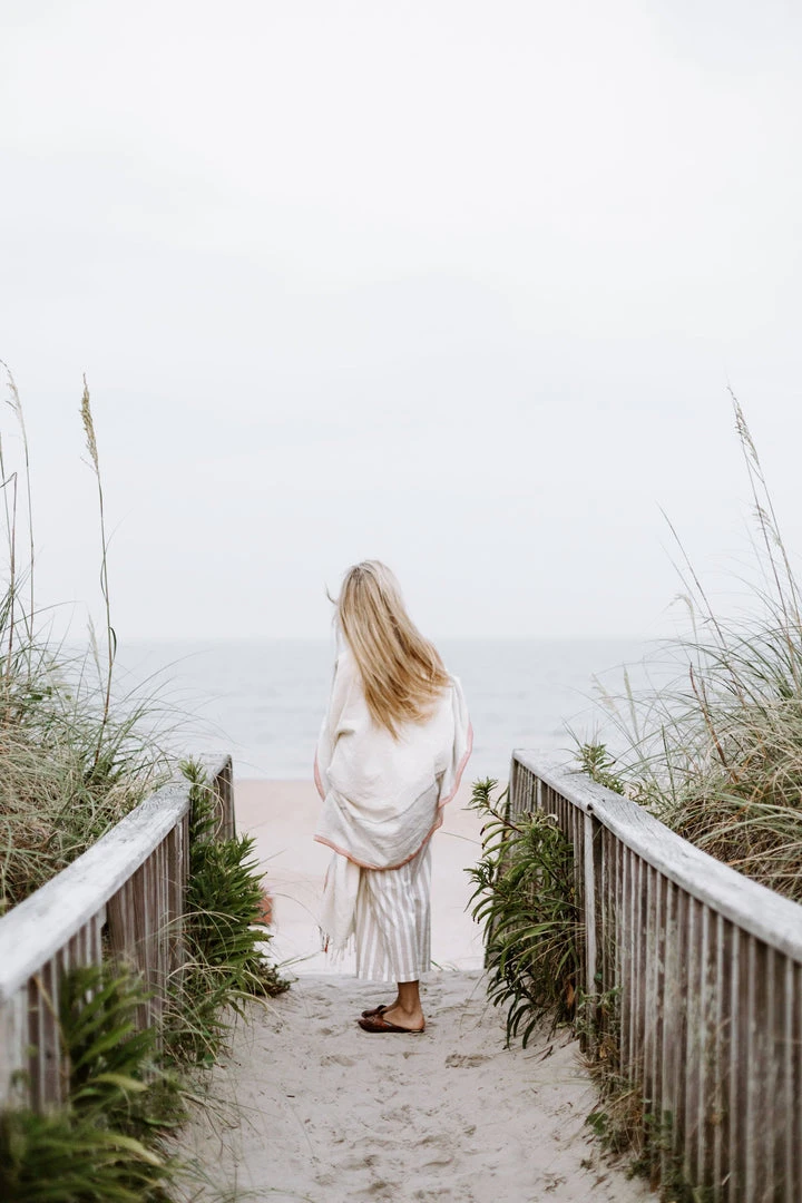 Home & Loft Tribeca Short Turkish Robe - Ivory + Cherry Best Sellers 4 Home & Loft Tribeca Short Turkish Robe - Ivory + Cherry Best Sellers