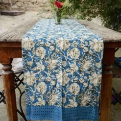 Ichcha Handcrafted Azul Table Runner