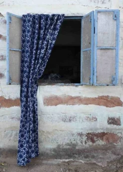 Ichcha Blue Flowers Curtain Panel Best Sellers