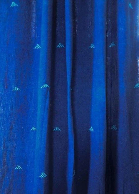 Ichcha Handcrafted Border Indigo Curtain 5 Ichcha Handcrafted Border Indigo Curtain