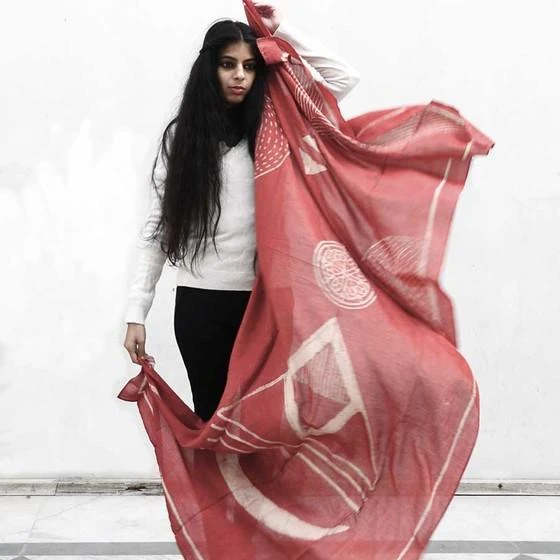 Ichcha Chakra Red Scarf Handcrafted 4 Ichcha Chakra Red Scarf Handcrafted