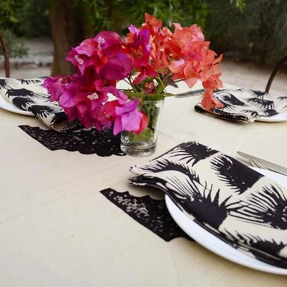 Ichcha Fern Napkin Set - Black Kitchen + Dining 5 Ichcha Fern Napkin Set - Black Kitchen + Dining