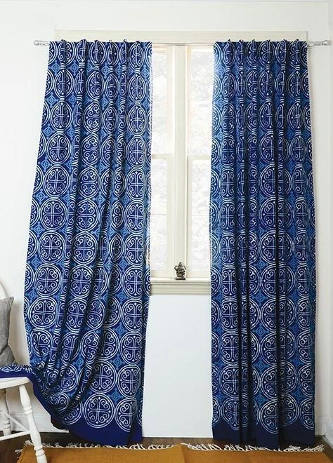 Ichcha Greece Indigo Curtain Panel 3 Ichcha Greece Indigo Curtain Panel