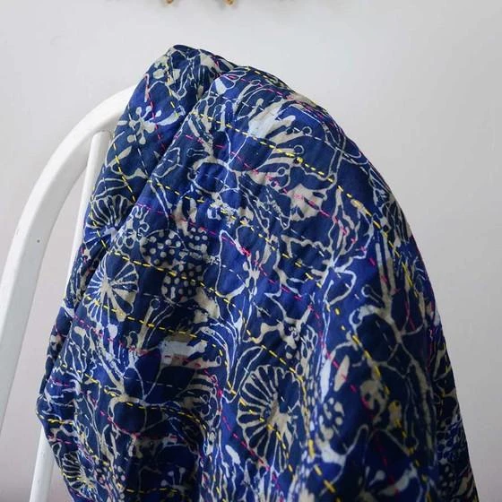 Ichcha Handcrafted Mahi Reversible Throw Blanket 5 Ichcha Handcrafted Mahi Reversible Throw Blanket