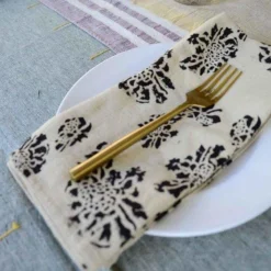 Ichcha Marigold Floral Napkin Set Handcrafted 9 Ichcha Marigold Floral Napkin Set Handcrafted