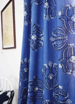 Ichcha Handcrafted Mumtaz Blue Curtain