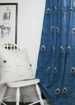 Ichcha Nazar Indigo Curtain Handcrafted