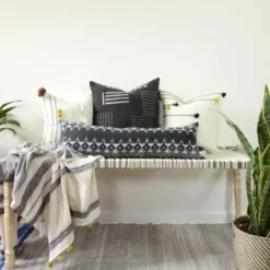 Ichcha Handcrafted Noir Throw Pillow Cover