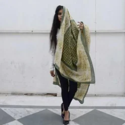 Ichcha Accessories Green Rose Scarf