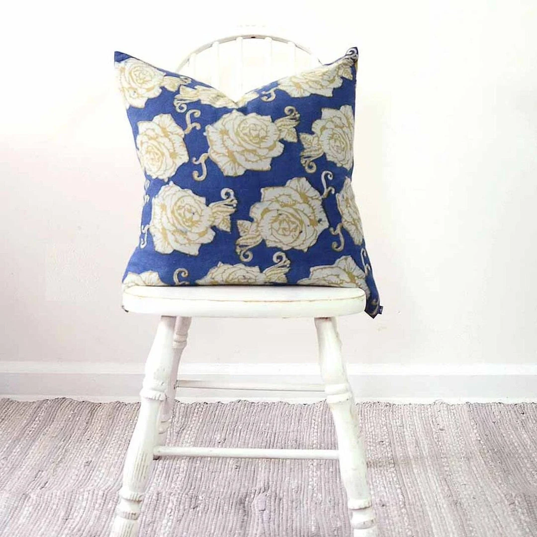 Ichcha Rose Throw Pillow Cover Handcrafted 3 Ichcha Rose Throw Pillow Cover Handcrafted