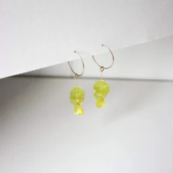 Giulia Letzi + META Jewelry Illuminating Upcycled Chain Drop Earrings - Yellow