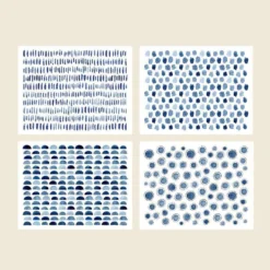 Cute Root Indigo Blue Plantable Cards - 8 Pack Greeting Cards
