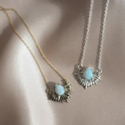 Iron Oxide Boundless Light Opal Necklace