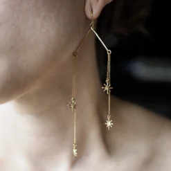 Iron Oxide Jewelry Falling Star Earrings