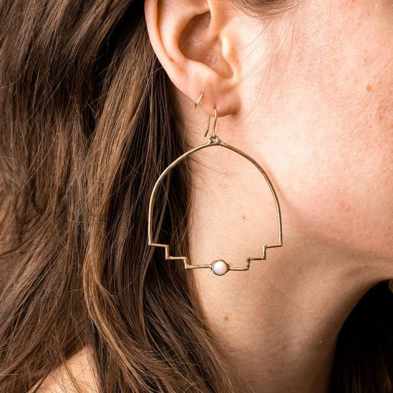 Iron Oxide New Step Hoop Earrings Jewelry 5 Iron Oxide New Step Hoop Earrings Jewelry