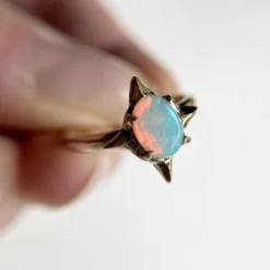 Iron Oxide Jewelry Stardust Opal Ring