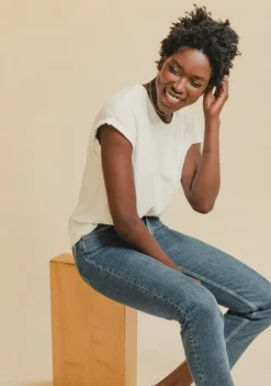 Poplinen Best Sellers Jane Cuffed Hemp Tee