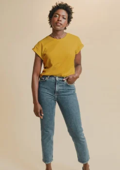 Poplinen Best Sellers Jane Cuffed Hemp Tee