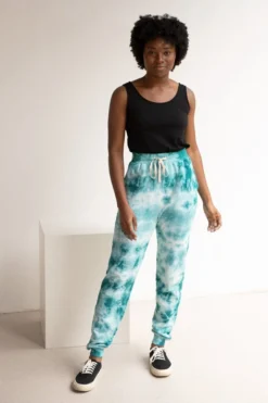 North Of West Julie Tie Dye Joggers - Atlantic